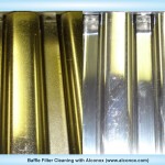 Cleaning Baffle Filters Before / After