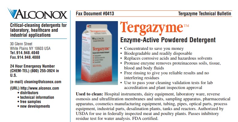 Alconoxfoodservice.com Wp Content Uploads 2013 07 Techbull Tergazyme.pdf