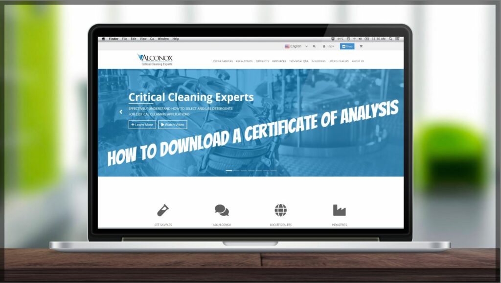 How To Download A Certificate Of Analysis Coa Technotes Critical Cleaning Advice From 2840