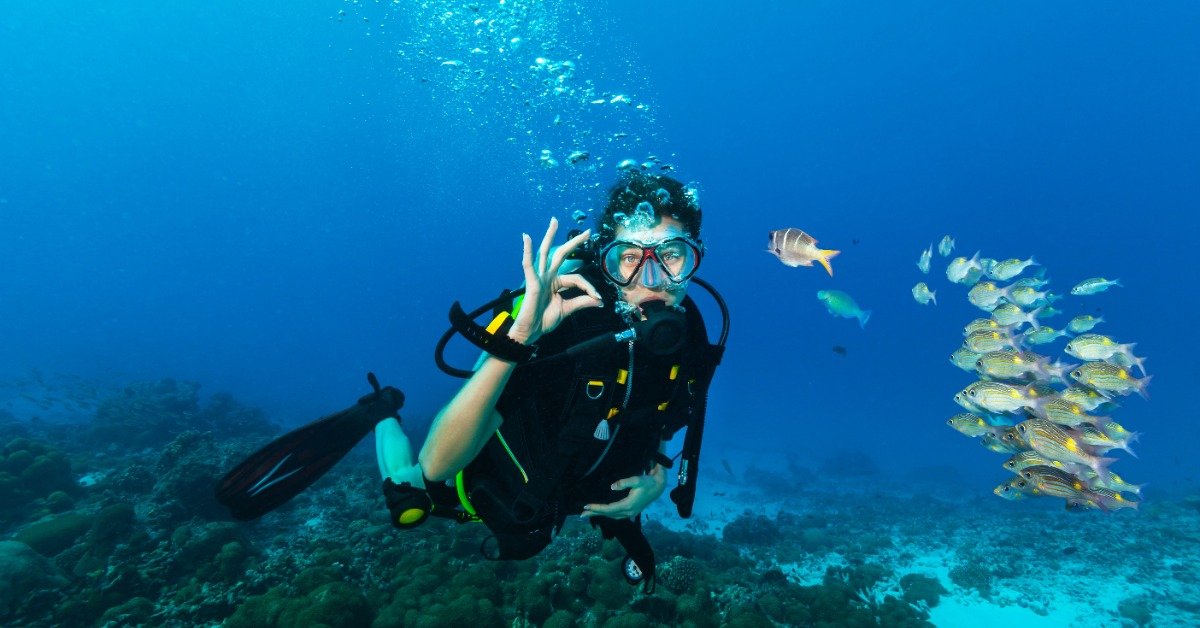 woman scuba diver