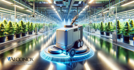 cannabis facility floor scrubber