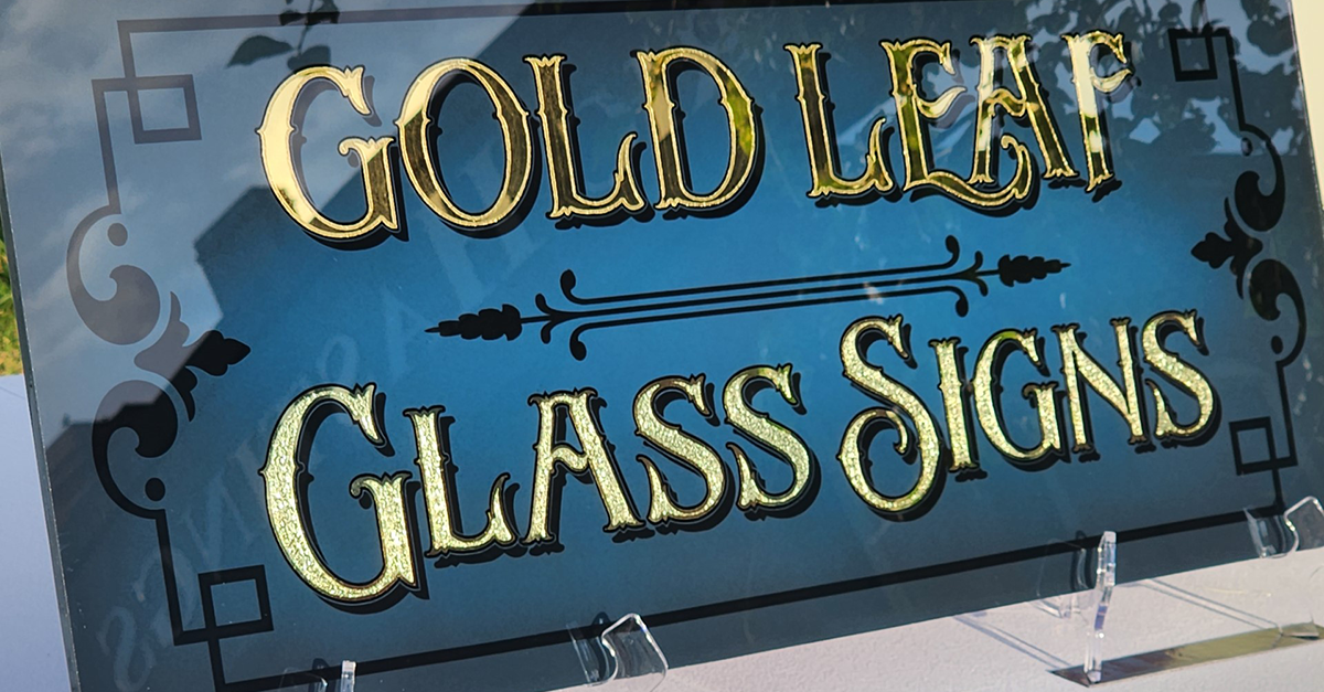 gold leaf glass signs